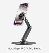 Bracketron MagAlign PRO Magnetic iPad Stand, MagSafe, 360° Swivel | Magnetic tablet stand with su...