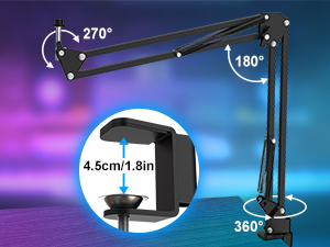 Equipped with Mic Boom Arm