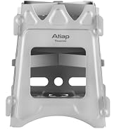 ATiAP Ultralight Titanium Wood Burning Stove Outdoor Camping Multi-Fuels Alcohol Stove BBQ Stove ...