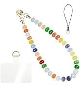 Handmade Natural Gemstone Crystal Beaded Charm Cell Phone Camera Lanyard, Hands-Free Wrist Strap,...