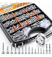 weideer 1000pcs #8#10#12#14 Self Tapping Screws 410 Stainless Steel | Self Tapping Screws for Met...