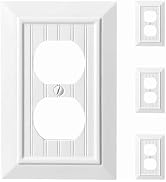 Beadboard Outlet Covers Wall Plates, Bamboo Fiber Light Switch Covers, Natural Material Electric ...