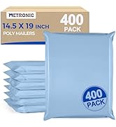 Metronic Poly Mailers 14.5x19 400pcs, Large Shipping Bags for Clothes Bulk, Self-Seal Mailers Pol...