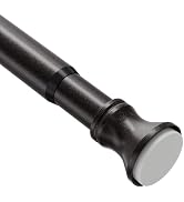 Amazer Spring Tension Shower Curtain Rod, 54-90 Inches Rust-Resistance Tension Curtain Rod Bathro...