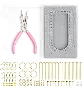 INDIVSHOW Jewelry Making Supplies, Round Nose Pliers Bead Plate Jewelry Making Kit for Jewelry Br...