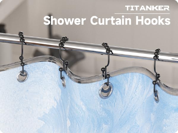Matte Black Double Shower Hooks