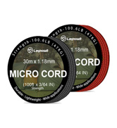 Legnowit Micro Paracord, 2 Pack 1.18mm x 100ft Thin Mini Utility Braided Small Paracord for Craft...