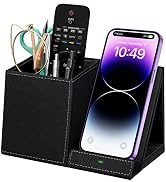 Desk Supplies Organizer, Multi-Functional Pencil Pen Holder with Wireless Charger, Desktop Statio...
