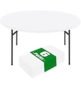 Moosfor Round Spandex Tablecloth 6 Pack, Elastic Fitted Waterproof Tablecloths for 45"-56" Tables...