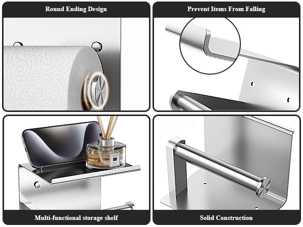 silver toilet paper holder