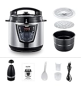 ICOOKPOT 9 in 1 Electric Pressure Cooker,Slow Cook,Rice/Grain Cooker,Steamer,With Non-Stick Coati...