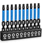 10-Pack T20 Torx Bit, Torx Bits 2 Inch, Professional T20 Torx Bits for Impact Driver, Star Bits M...