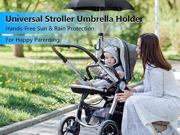 umbrella holder for stroller, Perfect for Sunny Days Keep Your Baby Cool & Safe