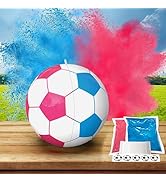 POPUPARTY Gender Reveal Soccer Ball with Pink & Blue Powder - Baby Gender Reveal Party Game for S...