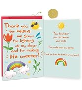 MOROLURU Cute Thank You Card for Teacher, Funny Teacher Appreciation Card Gifts for Men Women, Th...