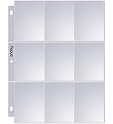 Card Sleeves Clear, Top Loading 9 Pocket Trading Card Pages, Baseball Sports Card Protectors Slee...