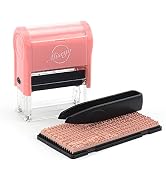 Miseyo DIY Self Inking Stamp Up to 3 Lines, Customized Text Clothing Label, Paper and Fabric Marker