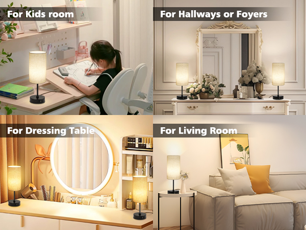 It can be used as ambient lights or suitable for bedroom, bedside table, office, hotel, etc.