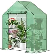Greenhouse, 56 x 28 x 76 Portable Greenhouses for Outdoors Indoors, Small Walk-in Green House wit...