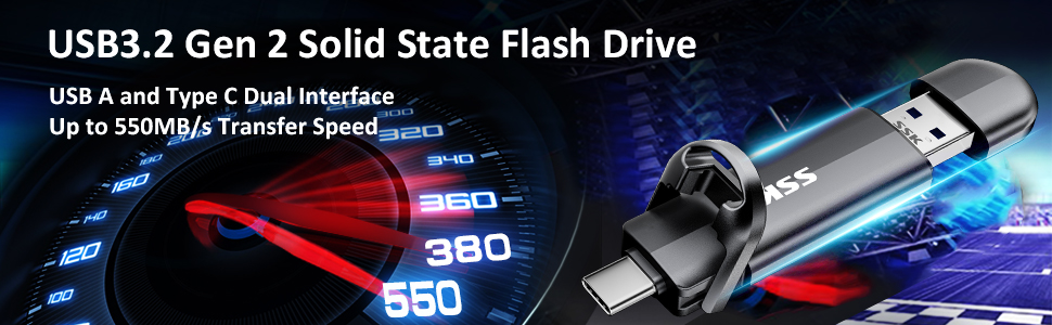 USB C dual drive 2tb USB SSD THUMB DRIVE