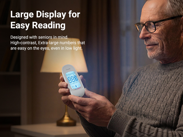 Large display for easy reading