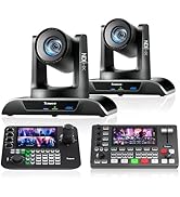 Tenveo PTZ Camera Bundle/Kits - 20X 4K NDI AI Auto-Tracking PTZ Camera(2pcs) with HDMI/USB3.0/LAN...