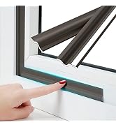 118 Inch Window Weather Stripping Door Seal Strip for Bottom and Side of Door,Self Adhesive PU Fo...