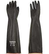 ThxToms Heavy Duty Latex Gloves, Resist Strong Acid, Alkali and Oil, 22", 1 Pair
