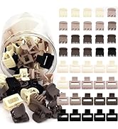 Atoden Mini Square Hair Clips for Thin Fine Hair 40Pcs Matte Small Claw Clips for Women Girls Neu...