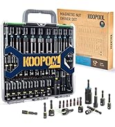 Magnetic Socket Set for Impact Driver & Drill, Nut Driver Bit Set with Socket Adapters, Quick Rel...
