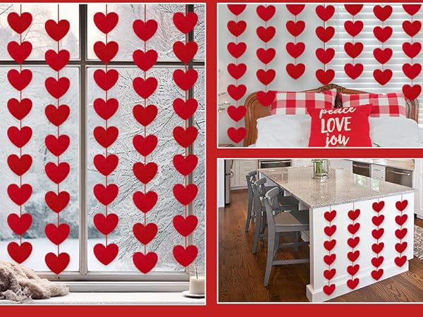 Felt Heart Garland - Application Scenarios
