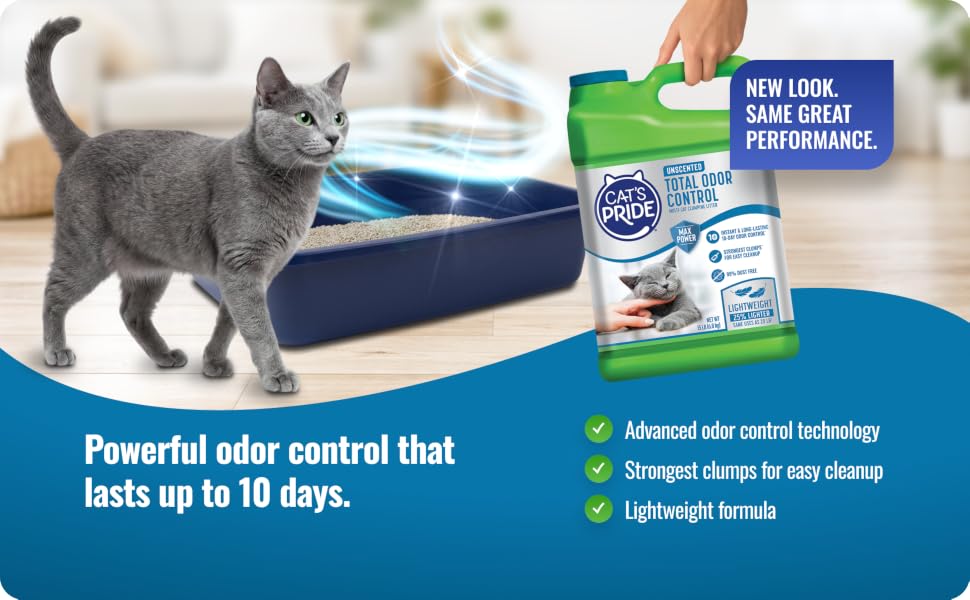 Powerful odor control that lasts up to 10 days.