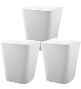 Small Bathroom Trash Can Plastic Garbage Can Square Waste Basket Trash Bins Container Bins for Ba...