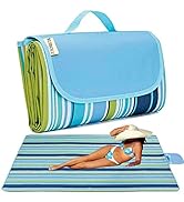 RUIBOLU Large Picnic Blanket, Beach Blankets(80X60) Inch Sandproof Beach Mat for 3-5 Adults Water...