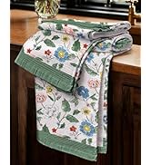 Miss Adola 2pcs Waffle Kitchen Towels - 16x26 Inch Cotton Waffle Weave Dish Cloths Set of 2 with ...