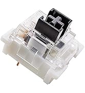 OUTEMU Medium-Low Profile Black Switches, 3 Pin 1.6mm Travel Distance Thiner Heavy Linear Key swi...