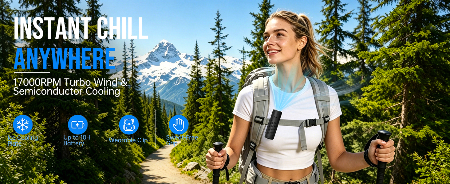 clip on fan for hiking