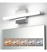 Combuh Bathroom Light Fixtures Over Mirror Modern Vanity Wall Sconce Chrome | Small 16 Inch, Soft...