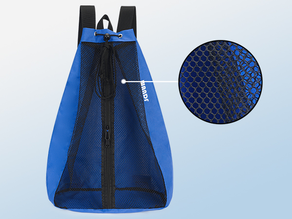 WANDF Swim Bag Mesh Drawstring Backpack Beach Backpack for Swimming, Gym, and Workout Gear