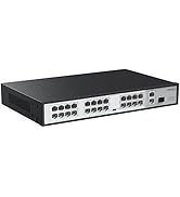 24 Port PoE Switch,10/100Mbps PoE+ Ethernet Switch Unmanaged with 2 Gigabit Uplink Ports,1 SFP Po...