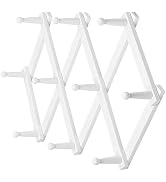 Dseap Accordian Wall Hanger: 16” High Wooden Wall Expandable Coat Rack, Hat Rack Holder, Accordio...