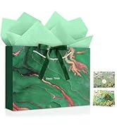 JMANNI Gift Bags, Marble Pattern Gift Bags with Ribbon, Portable Paper Gift Bag, Marble Pattern, ...