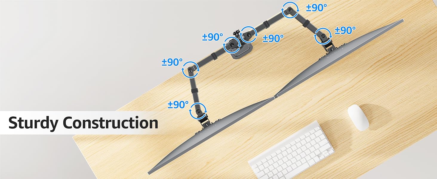 MOUNTUP dual monitor desk mount fully adjustable dual monitor arm for 2 LCD screens