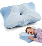 OLIXIS Contour Cervical Pillow for Neck Pain Relief, Ergonomic Dual Height | Orthopedic Memory Fo...