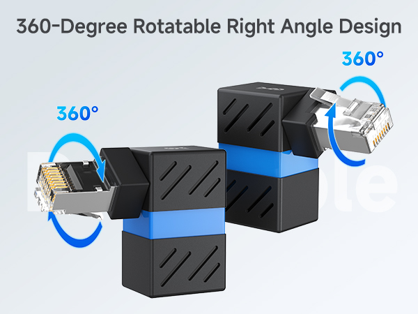 High-Speed Cat 6A RJ45 Ethernet Adapter for 10Gbps
