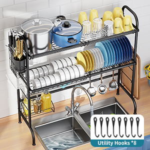 over sink dish drying rack
