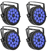 Par Lights LED Stage Lights, U`King 216W RGBW 4-in-1 Uplights Stage Lighting Effect by DMX and So...
