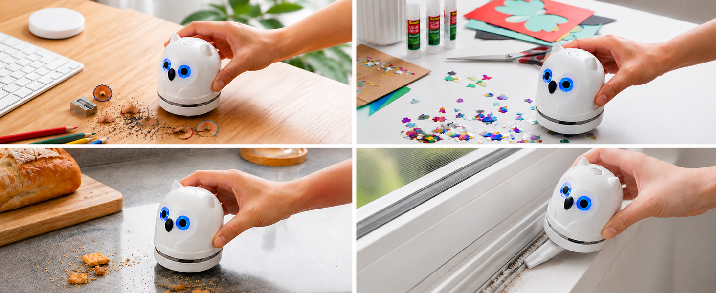 Desktop mini owl vacuum
