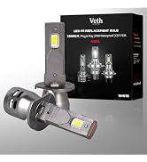 Veth Automotive H1 Replacement Light – 70W 6500K Cool White, 22000 Lumens, 1:1 Plug & Play, Long-...