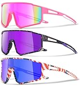 CMBJJU 3PACK Kids Sunglasses,Youth Baseball Sunglasses,Cycling Sunglasses for 8-14 Boys Girls,UV4...